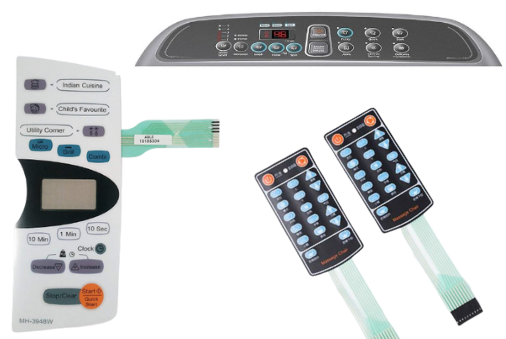 Consumer appliance membrane keypad range