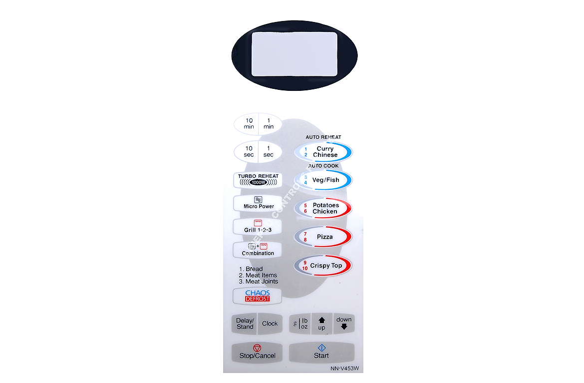 Microwave Oven Membrane Keypad