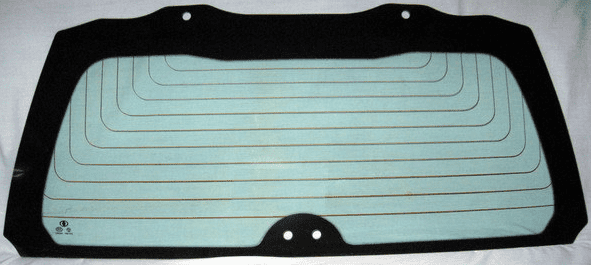 Car rear Windshield with thin heating filaments - Linepro