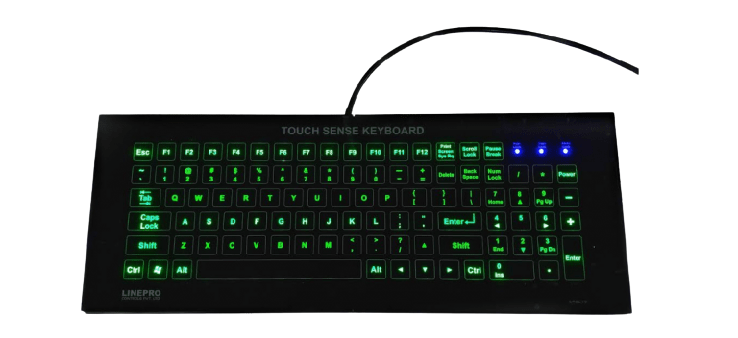 PC Compatible Full Fledged Capacitive Touch Keyboard for Industrial Application