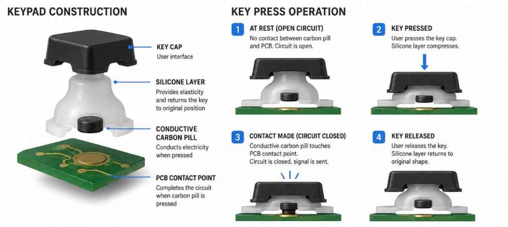 Industrial Silicone Rubber Keypad