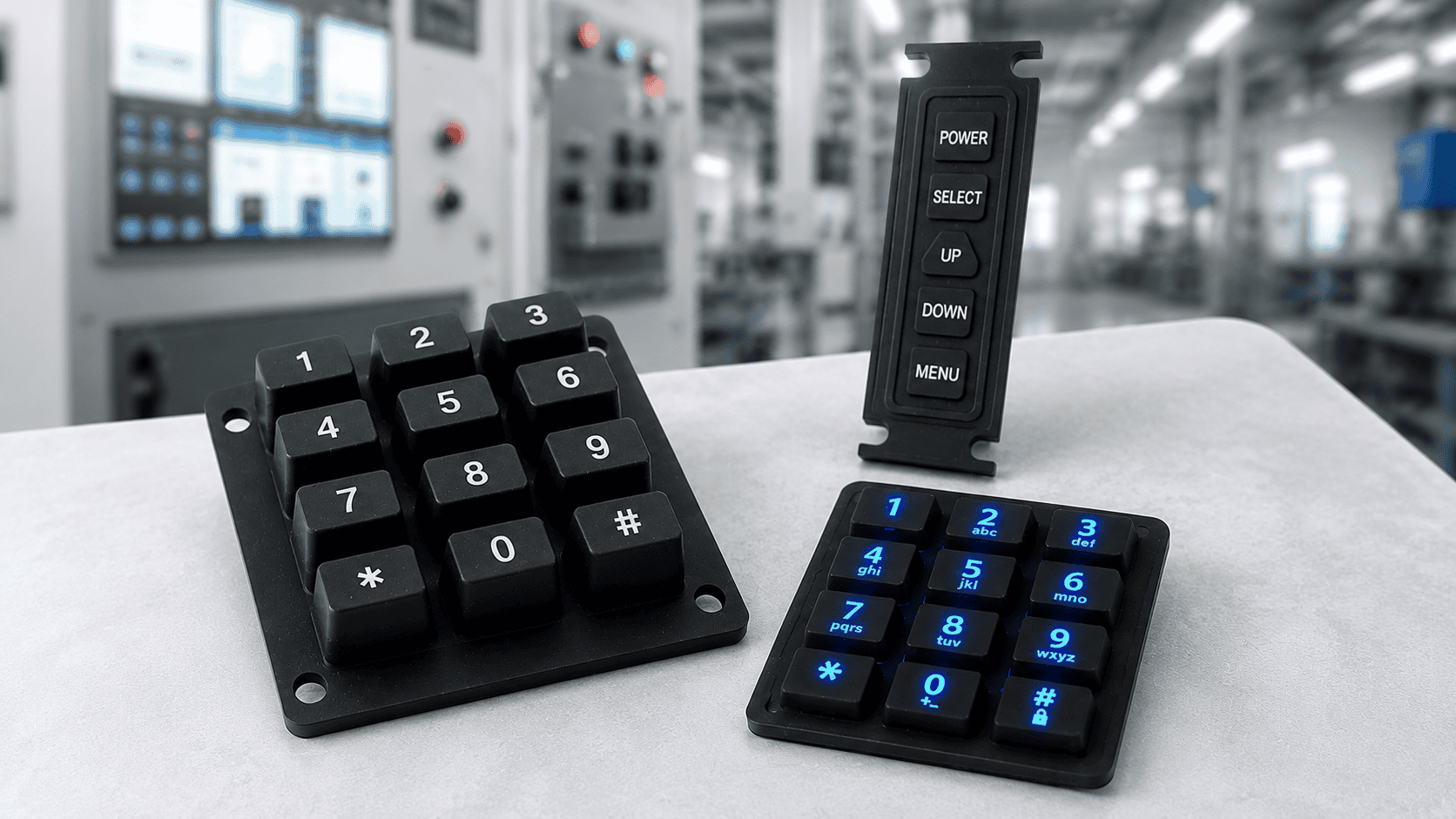 Industrial Silicone Rubber Keypad for Advanced HMI Systems
