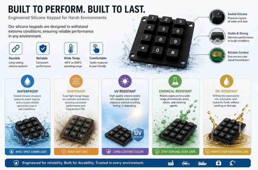 Industrial Silicone Rubber Keypad